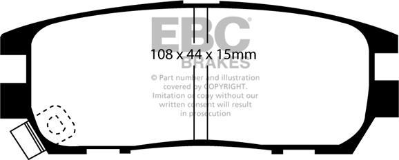 EBC Brakes DP958 - Тормозные колодки, дисковые, комплект abcparts.ee