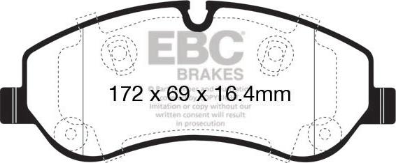 EBC Brakes DP42151R - Тормозные колодки, дисковые, комплект abcparts.ee
