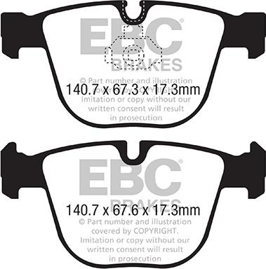 EBC Brakes DP42318R - Тормозные колодки, дисковые, комплект abcparts.ee
