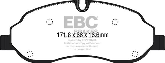EBC Brakes DP42221R - Тормозные колодки, дисковые, комплект abcparts.ee