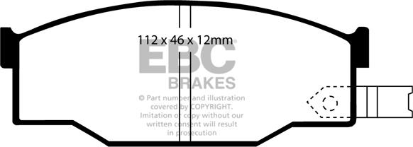 EBC Brakes DP531 - Тормозные колодки, дисковые, комплект abcparts.ee