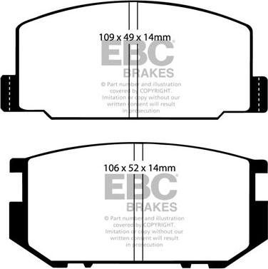 EBC Brakes DP532 - Тормозные колодки, дисковые, комплект abcparts.ee