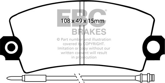 EBC Brakes DP651 - Тормозные колодки, дисковые, комплект abcparts.ee