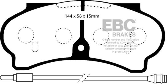 EBC Brakes DP652 - Тормозные колодки, дисковые, комплект abcparts.ee