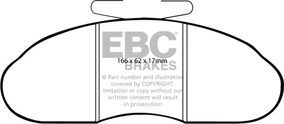 EBC Brakes DP633 - Тормозные колодки, дисковые, комплект abcparts.ee