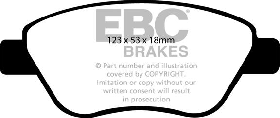 EBC Brakes DP1965 - Тормозные колодки, дисковые, комплект abcparts.ee