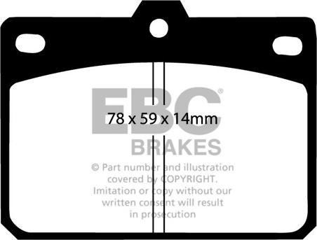 EBC Brakes DP196 - Тормозные колодки, дисковые, комплект abcparts.ee