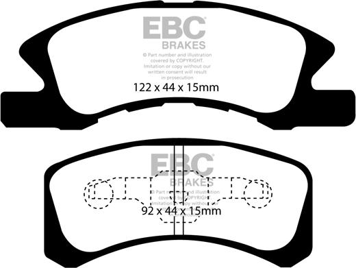 EBC Brakes DP1915 - Тормозные колодки, дисковые, комплект abcparts.ee