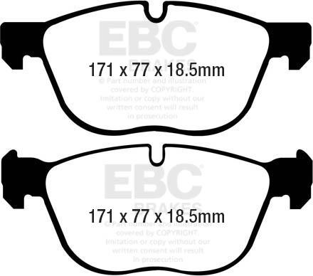 EBC Brakes DP1938 - Тормозные колодки, дисковые, комплект abcparts.ee