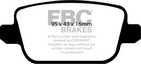 EBC Brakes DP1933 - Тормозные колодки, дисковые, комплект abcparts.ee
