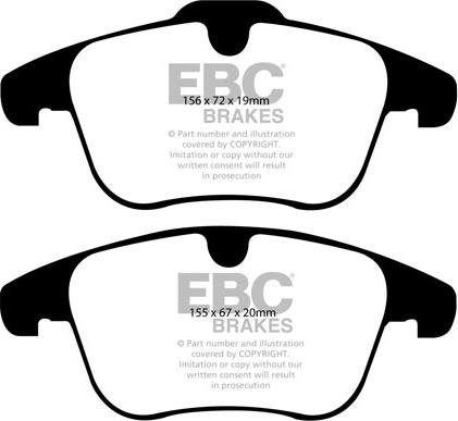 EBC Brakes DP1932 - Тормозные колодки, дисковые, комплект abcparts.ee