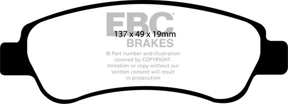 EBC Brakes DP1974/2 - Тормозные колодки, дисковые, комплект abcparts.ee