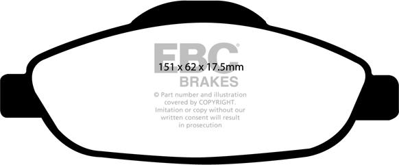 EBC Brakes DP1978 - Тормозные колодки, дисковые, комплект abcparts.ee