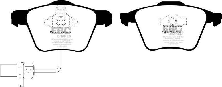 EBC Brakes DP1495 - Тормозные колодки, дисковые, комплект abcparts.ee