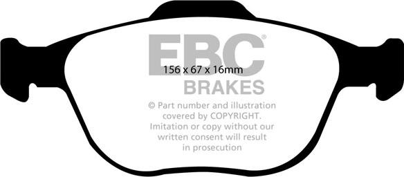 EBC Brakes DP1444 - Тормозные колодки, дисковые, комплект abcparts.ee