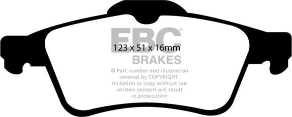EBC Brakes DP1448 - Тормозные колодки, дисковые, комплект abcparts.ee