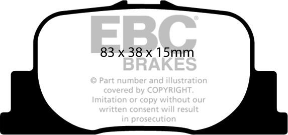EBC Brakes DP1456 - Тормозные колодки, дисковые, комплект abcparts.ee
