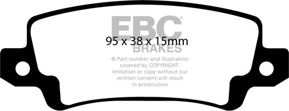 EBC Brakes DP1458 - Тормозные колодки, дисковые, комплект abcparts.ee