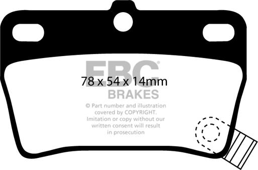 EBC Brakes DP1403 - Тормозные колодки, дисковые, комплект abcparts.ee