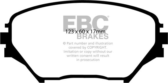EBC Brakes DP1402 - Тормозные колодки, дисковые, комплект abcparts.ee
