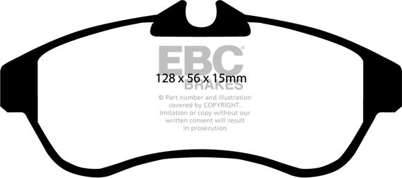 EBC Brakes DP1435 - Тормозные колодки, дисковые, комплект abcparts.ee