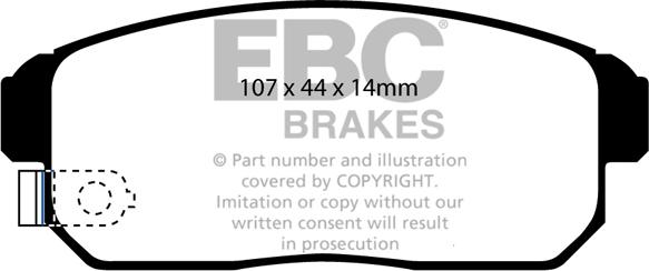 EBC Brakes DP31691C - Тормозные колодки, дисковые, комплект abcparts.ee