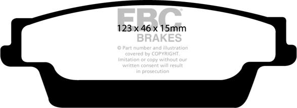 EBC Brakes DP1693 - Тормозные колодки, дисковые, комплект abcparts.ee