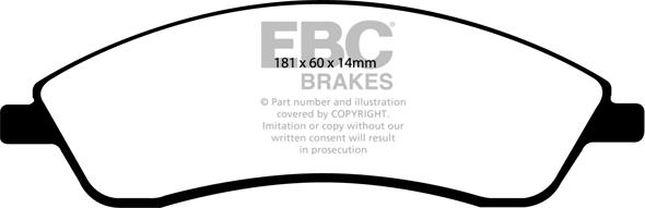 EBC Brakes DP1692 - Тормозные колодки, дисковые, комплект abcparts.ee