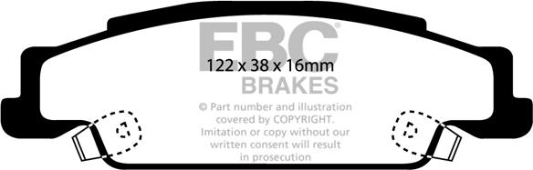 EBC Brakes DP1646 - Тормозные колодки, дисковые, комплект abcparts.ee