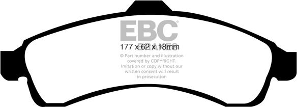 EBC Brakes DP61618 - Тормозные колодки, дисковые, комплект abcparts.ee