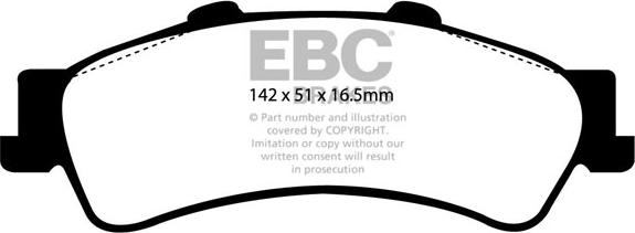 EBC Brakes DP1630 - Тормозные колодки, дисковые, комплект abcparts.ee