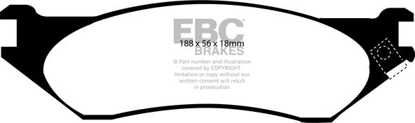 EBC Brakes DP1638 - Тормозные колодки, дисковые, комплект abcparts.ee