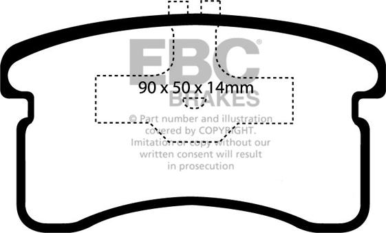 EBC Brakes DP1016 - Тормозные колодки, дисковые, комплект abcparts.ee