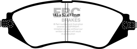 EBC Brakes DP21196 - Тормозные колодки, дисковые, комплект abcparts.ee