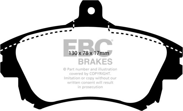 EBC Brakes DP1139 - Тормозные колодки, дисковые, комплект abcparts.ee
