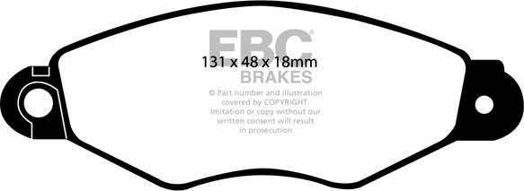 EBC Brakes DP1136 - Тормозные колодки, дисковые, комплект abcparts.ee