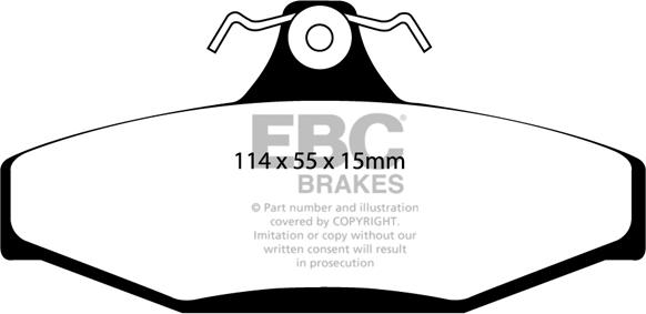 EBC Brakes DP1132 - Тормозные колодки, дисковые, комплект abcparts.ee