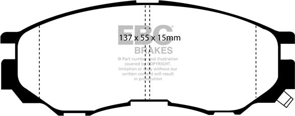 EBC Brakes DP1124 - Тормозные колодки, дисковые, комплект abcparts.ee