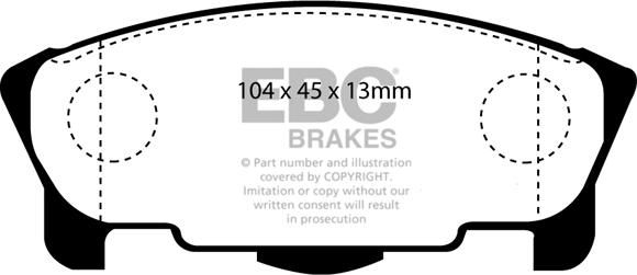 EBC Brakes DP1120 - Тормозные колодки, дисковые, комплект abcparts.ee