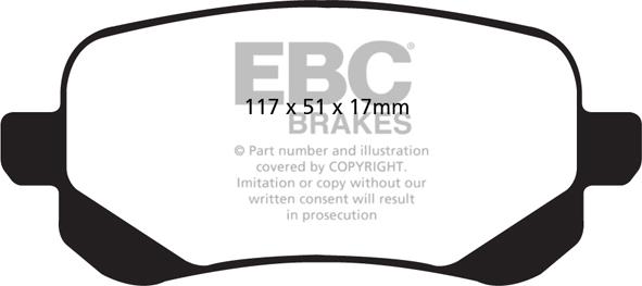 EBC Brakes DP1840 - Тормозные колодки, дисковые, комплект abcparts.ee