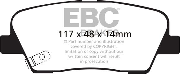 EBC Brakes DP1806 - Тормозные колодки, дисковые, комплект abcparts.ee