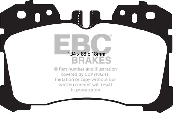 EBC Brakes DP1811 - Тормозные колодки, дисковые, комплект abcparts.ee
