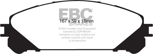 EBC Brakes DP1837 - Тормозные колодки, дисковые, комплект abcparts.ee