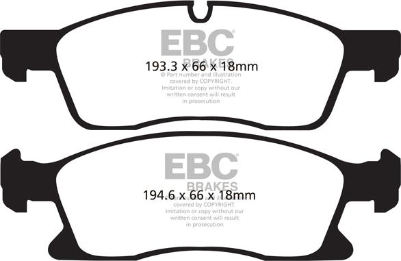 EBC Brakes DP1871 - Тормозные колодки, дисковые, комплект abcparts.ee