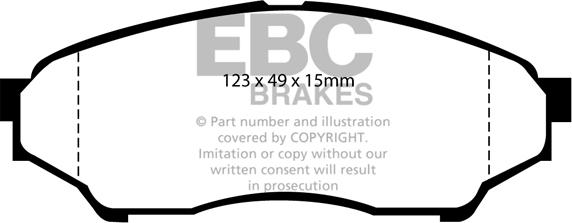 EBC Brakes DP1347 - Тормозные колодки, дисковые, комплект abcparts.ee