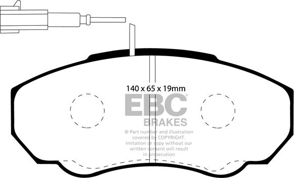 EBC Brakes DP1380 - Тормозные колодки, дисковые, комплект abcparts.ee