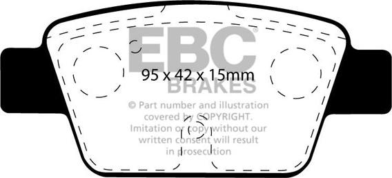 EBC Brakes DP1381 - Тормозные колодки, дисковые, комплект abcparts.ee