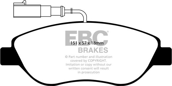 EBC Brakes DP1382 - Тормозные колодки, дисковые, комплект abcparts.ee