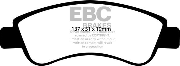 EBC Brakes DP1374 - Тормозные колодки, дисковые, комплект abcparts.ee