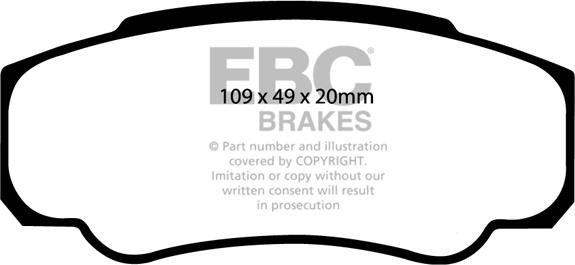 EBC Brakes DP1378 - Тормозные колодки, дисковые, комплект abcparts.ee